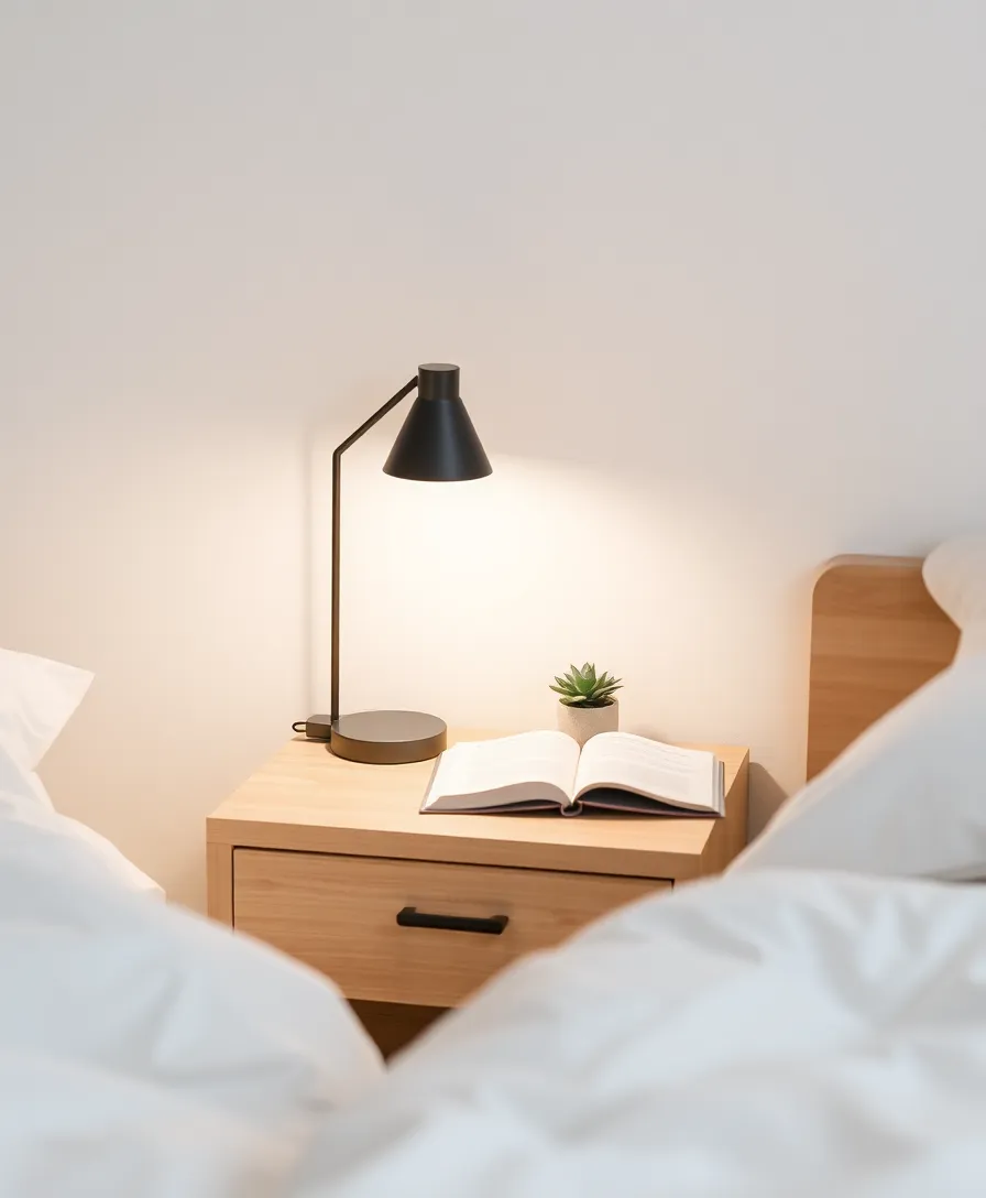 21 Stunning Minimalist Bedroom Ideas That Prove Less Really is More! - 12. Decluttered Nightstand
