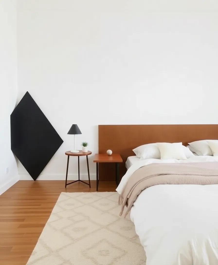 21 Amazing Minimalist Bedroom Design Ideas You Need to See - 18. Geometric Shapes