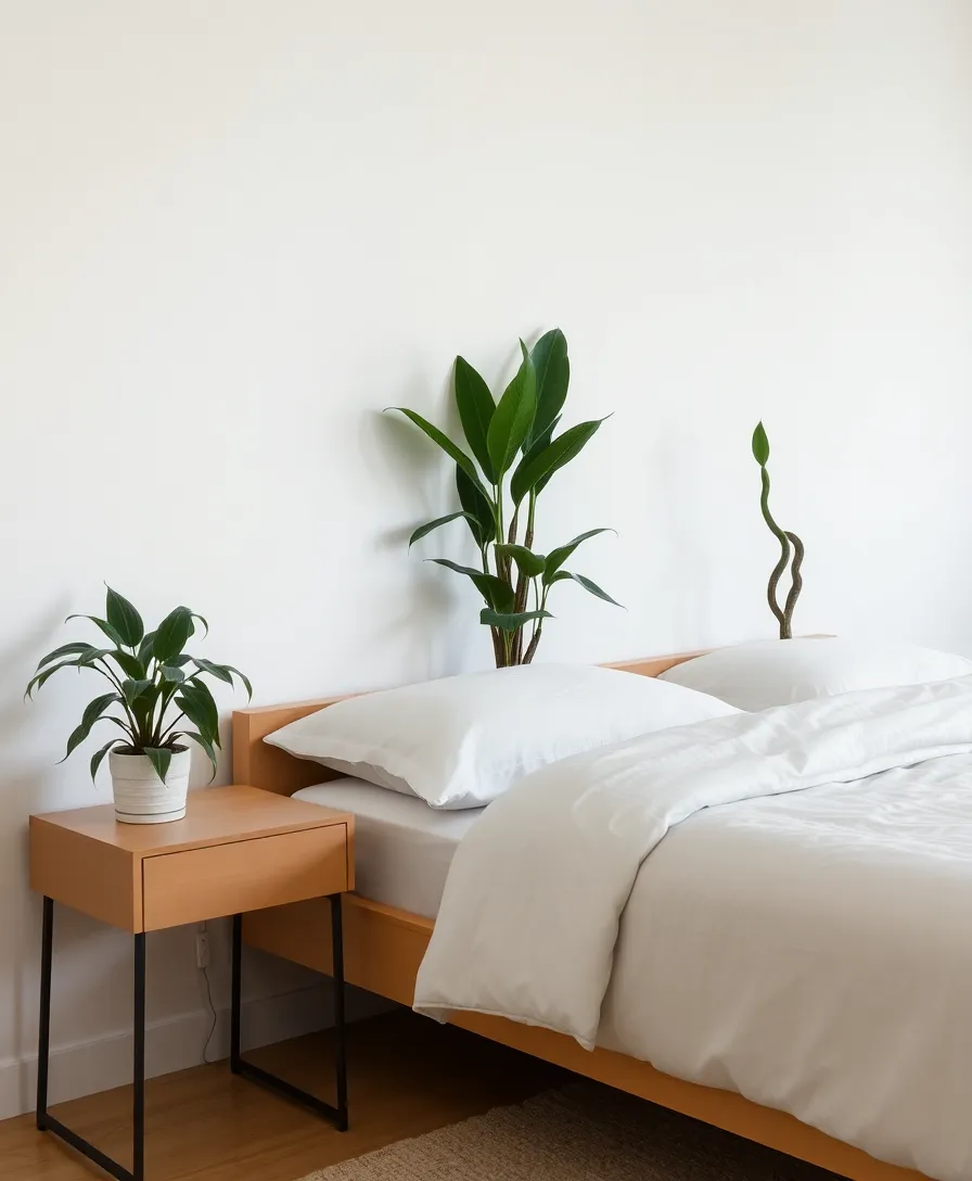 21 Amazing Minimalist Bedroom Design Ideas You Need to See - 19. Indoor Plants