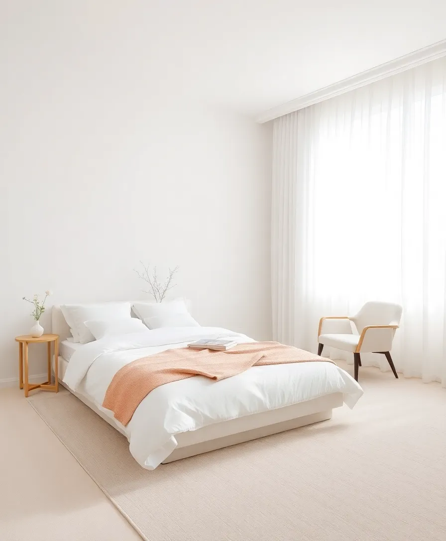 21 Stunning Minimalist Bedroom Ideas That Prove Less Really is More! - 1. Serene Whites and Soft Hues