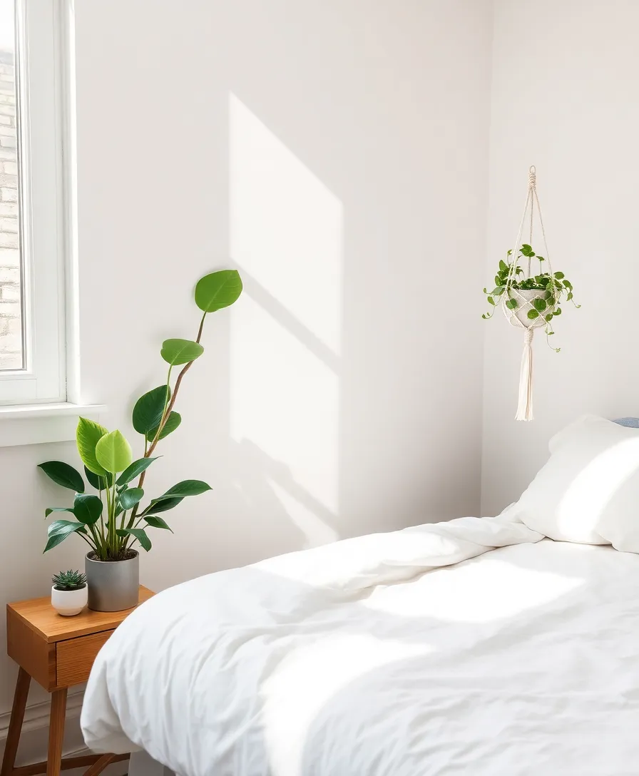 21 Stunning Minimalist Bedroom Ideas That Prove Less Really is More! - 9. Greenery and Nature